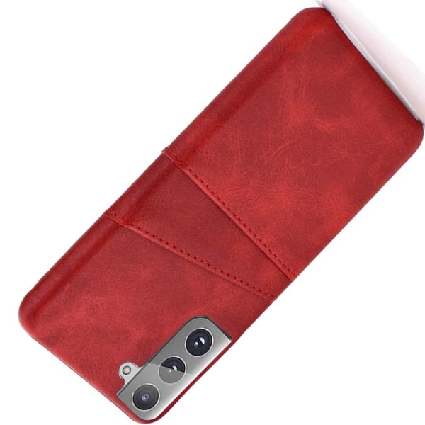 Smidigt Skal med Kortfack - Samsung Galaxy S21 Röd