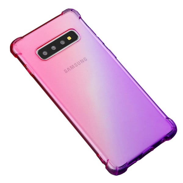 Stötdämpande Silikonskal FLOVEME - Samsung Galaxy S10E Rosa/Lila