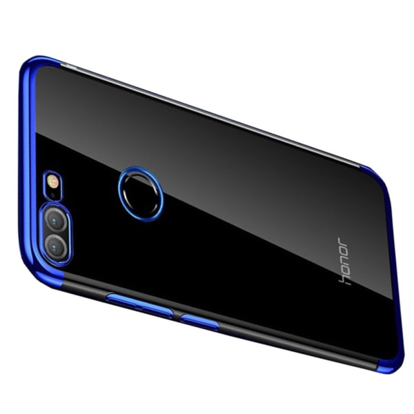 Stilsäkert Skyddande Silikonskal - Huawei Honor 9 Lite Blå