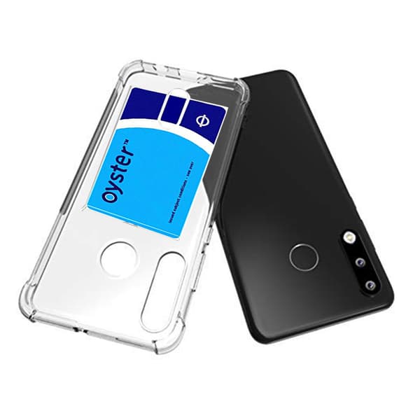 Huawei P30 Lite - Stötdämpande Skal med Kortfack Transparent