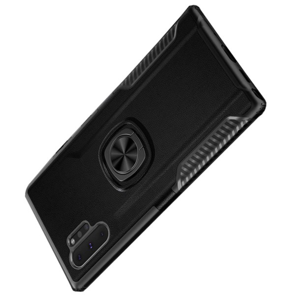 Samsung Galaxy Note10+ - Suojakuori sormustelineellä Roséguld