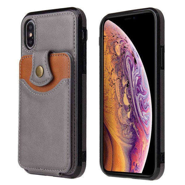 iPhone XR - Effektivt fleksibelt etui med kortholder Ljusbrun