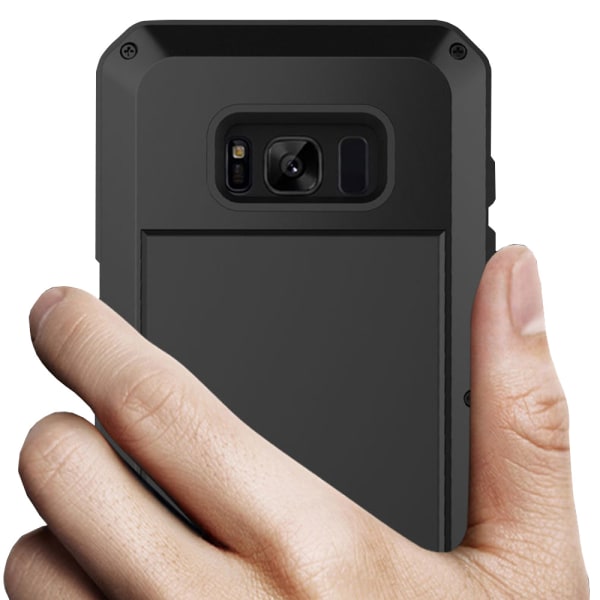 HEAVY DUTY Skyddsfodral i Aluminium för Samsung Galaxy S8 Plus Röd