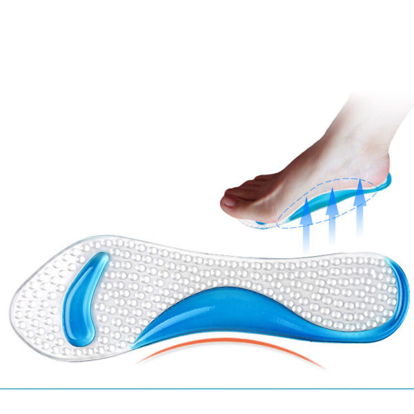 Mukavat kipua lievittävät silikonipohjalliset kenkäsisäkkeet Blå