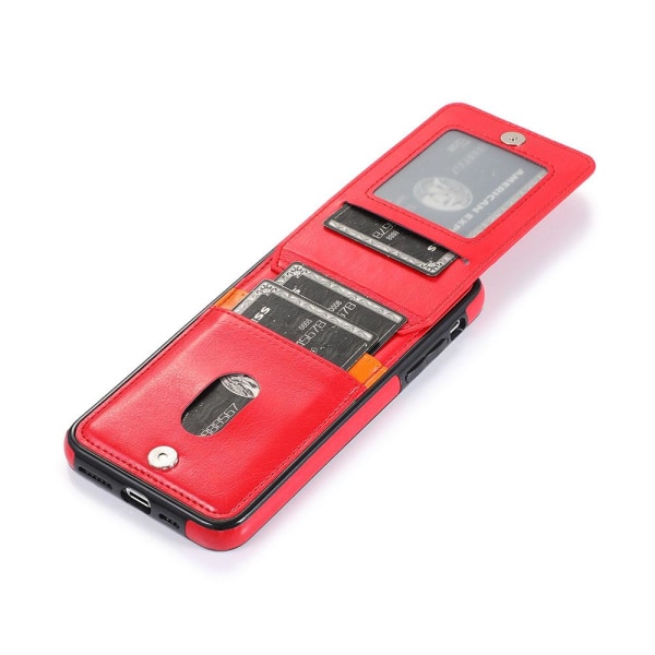 Praktisk stilig deksel med kortrom - iPhone 12 Pro Rosaröd