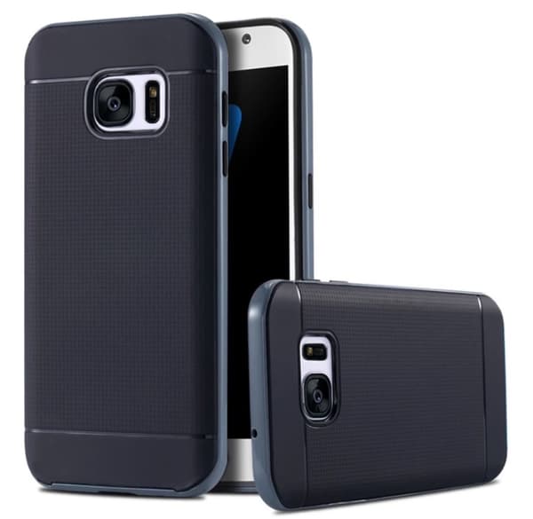 Samsung Galaxy S7 Edge - NANO-HYBRID Stötdämpande skal ORGINAL Silver/Grå