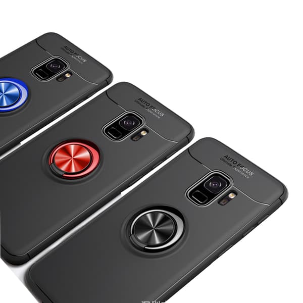 Robust Skyddsskal med Ringhållare till Samsung Galaxy A6 2018 Blå/Blå