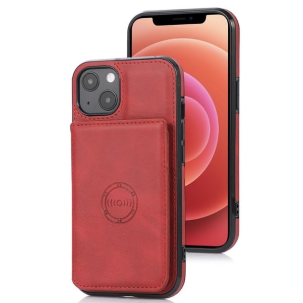 Effektivt cover med kortrum - iPhone 14 Plus Röd