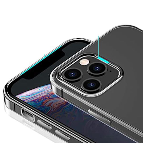Stötdämpande Floveme Silikonskal - iPhone 12 Pro Max Transparent