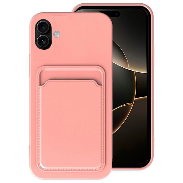 Elegant Skydd med Extra Funktionalitet - FLOVEME Silikonskal för iPhone 16 Rosa