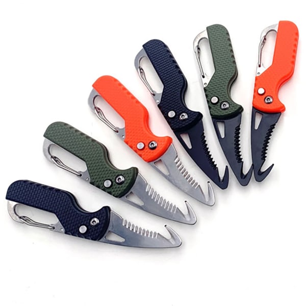 Smidig Slittålig Multifunktionell Utfällbar Fickkniv Orange/Silver