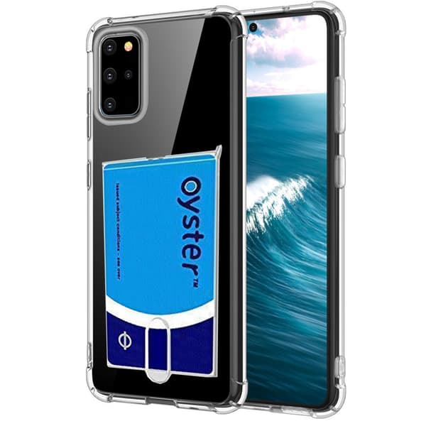 Skal med Kortfack - Samsung Galaxy S20 Plus Transparent