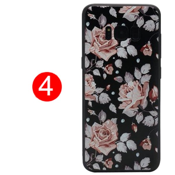 Kukkakuvioinen LEMAN-kuori Samsung Galaxy S8 Plus -puhelimelle 3