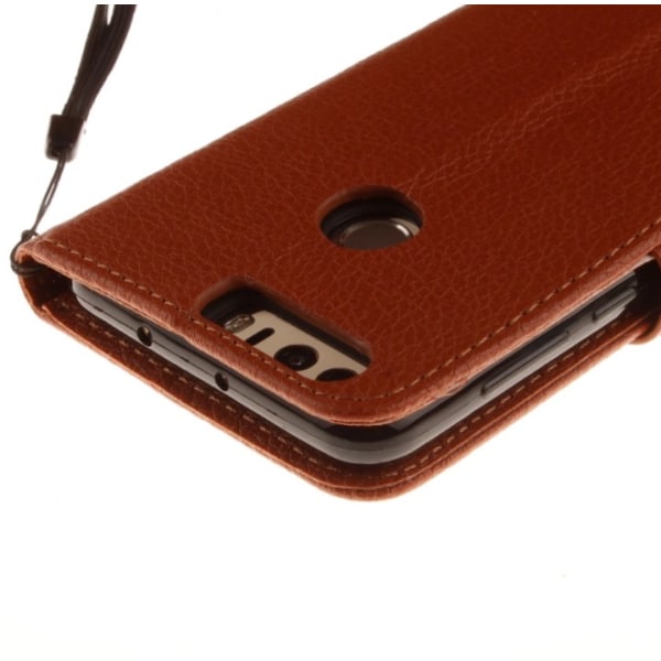 Huawei P8 Lite - Stilig lommebokdeksel fra NKOBEE Röd
