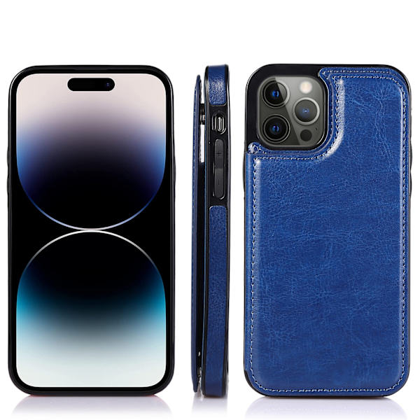 Praktiskt Skal med Kortfack - iPhone 14 Pro Svart