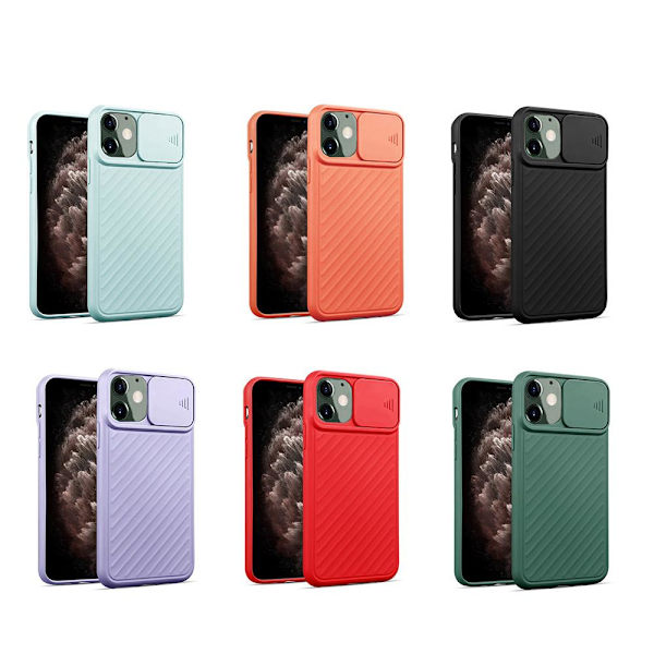 Glat stødabsorberende cover - iPhone 12 Röd