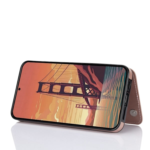 Samsung Galaxy S24 FE Fodral - Stilrent Skal med Plånbok och Kortfack Rosa
