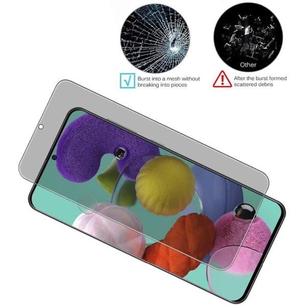 3-PAK Anti-Spy Skærmbeskyttelse HD 0,3mm Samsung Galaxy A52s 5G Transparent