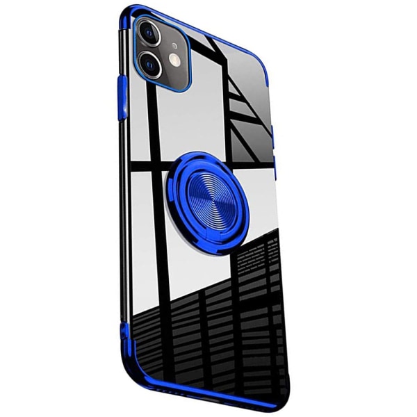 Glat stilfuldt cover med ringholder (Floveme) - iPhone 12 Blå