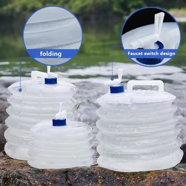 Vattenpåse Fällbar 15L  Den smarta vattenlösningen 5/10/15L 5L