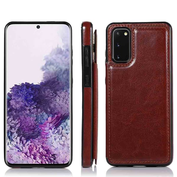 Glat cover med kortholder - Samsung Galaxy S20 Plus Roséguld