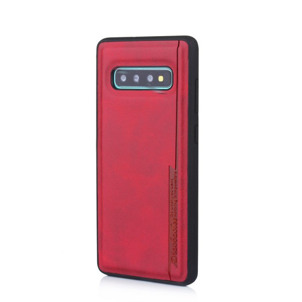 Skyddande Pu-Läder Skal Diaobaolee - Samsung Galaxy S10+ Ljusbrun