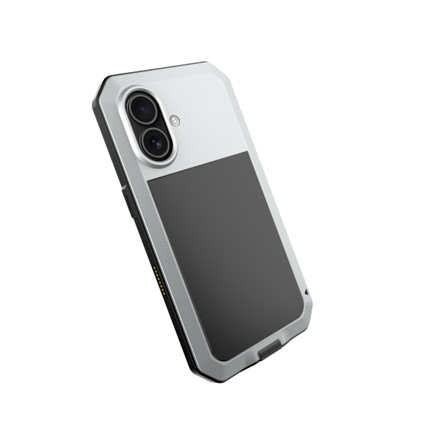 iPhone 16 Plus - Stötsäkert HEAVY DUTY Aluminiumskal Svart