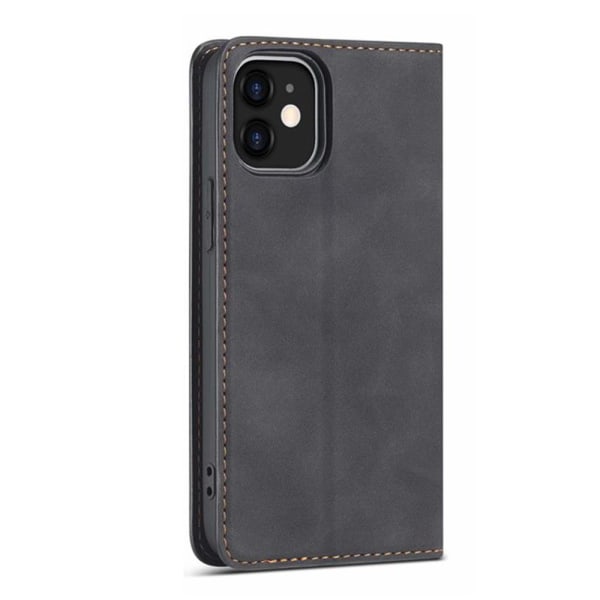 Tyylikäs Smooth Wallet Case - iPhone 12 Brun