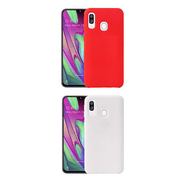 Samsung Galaxy A40 - Stötdämpande Silikonskal MATT Mörkblå