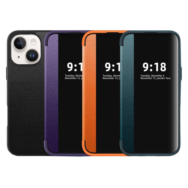 iPhone 13  Smart Fodral med Siktfönster Orange