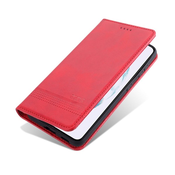 Let og fleksibelt tegnebogscover (AZNS) - Samsung Galaxy S21 Röd