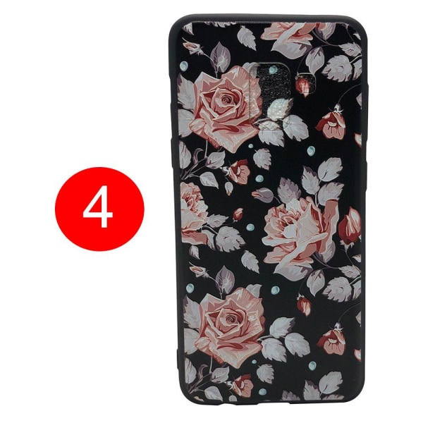 LEMAN cover med blomstermotiv til Samsung Galaxy A8 (2018) 2