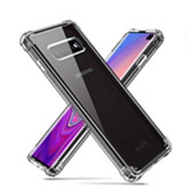 Flovemes Silikonskal med Skyddsfunktion - Samsung Galaxy S10 Transparent/Genomskinlig