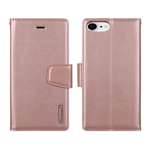 Elegant Plånboksfodral Dubbelfunktion - iPhone 8 Roséguld