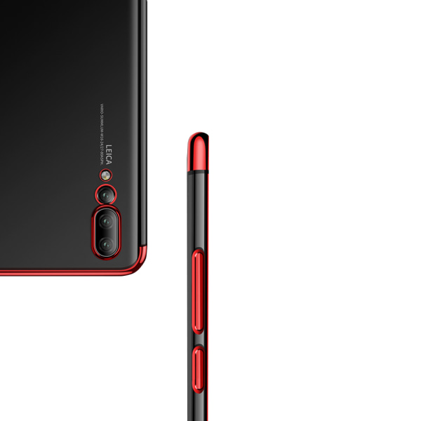 Elegant beskyttelsesdeksel for Huawei P20 (galvanisert) Röd
