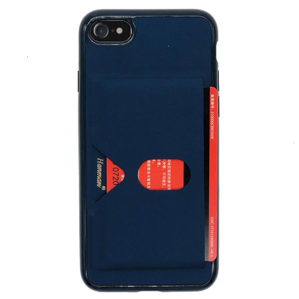 Beskyttende Smart Cover med kortrum - iPhone 7 Blå