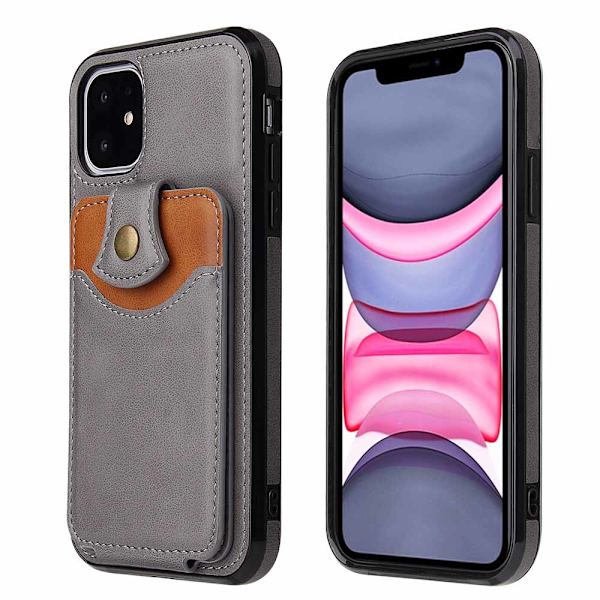 Smidigt Skal med Korthållare - iPhone 11 Mörkblå