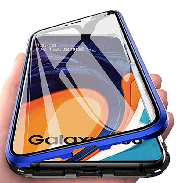 Stilsäkert Dubbelt Magnetiskt Skal - Samsung Galaxy A20E Blå