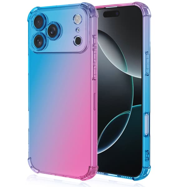 iPhone 17 Pro Max Silikonskal - Skydd, Färg & Grepp! Rosa/Grön