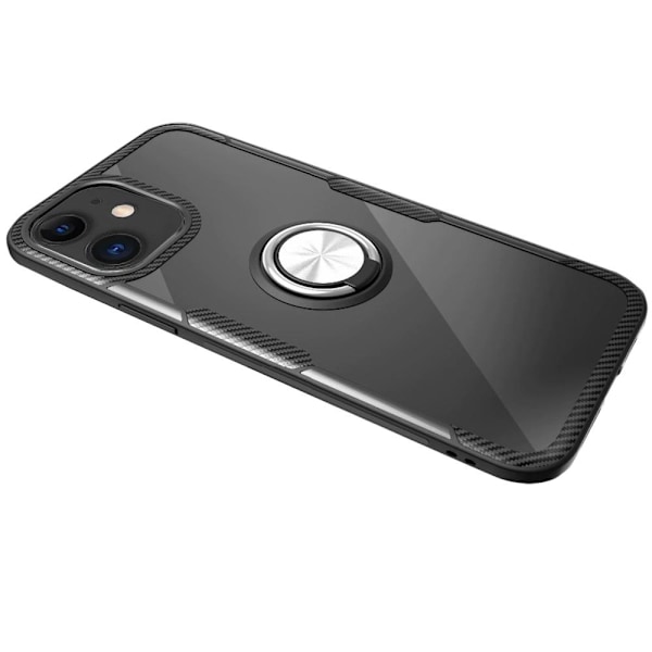 Skal med Ringhållare - iPhone 12 Svart