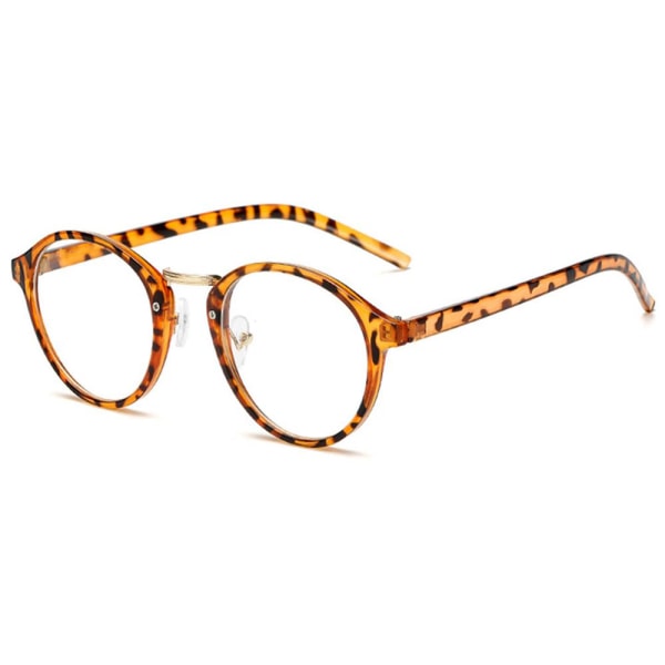 Elegante retrobriller (uten styrke) Leopardmönstrat