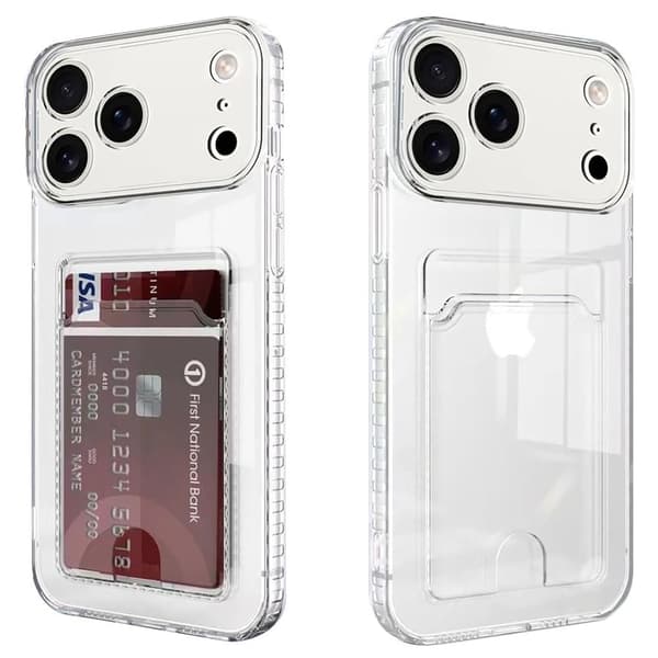 iPhone 17 Pro Kortfodral Skal  3-i-1 Maxat Skydd, Kortfack & Trådlös Laddning