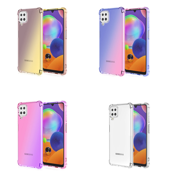Beskyttende Floveme Silikone Cover - Samsung Galaxy A22 4G Blå/Rosa