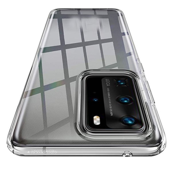 Kraftig Floveme Silikone Cover - Huawei P40 Pro Transparent/Genomskinlig