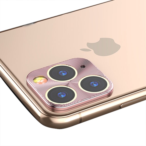 Premium Bakre Kameralinsskydd Metalram Al Alloy iPhone 11 Pro Roséguld