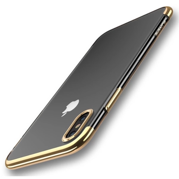 iPhone X tyylikäs ja kestävä silikonikotelo Silver