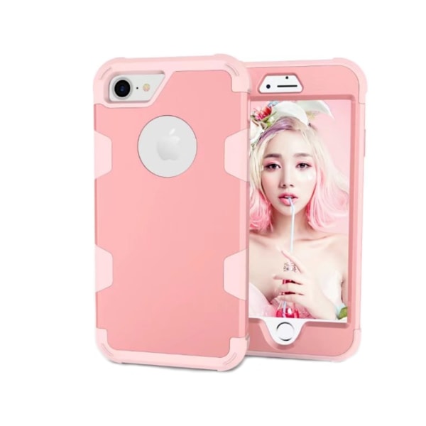 Elegant beskyttelsescover til iPhone 7 Plus Rosa/Svart