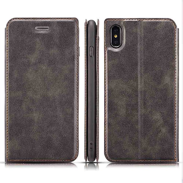 iPhone XS Max - Professionellt Retro Plånboksfodral Blå Blå
