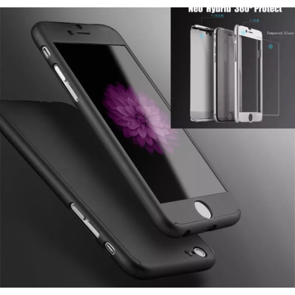 Stilrent Praktiskt Skyddsfodral för iPhone 7 (Screen Protector) Silver