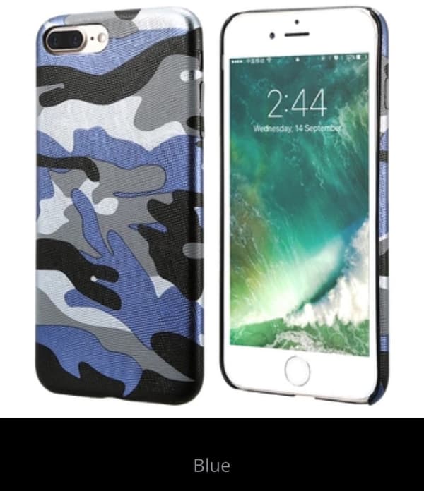 Stilsäkert Militärmönstrat skal till iPhone 7 PLUS från NKOBEE Blå Blå